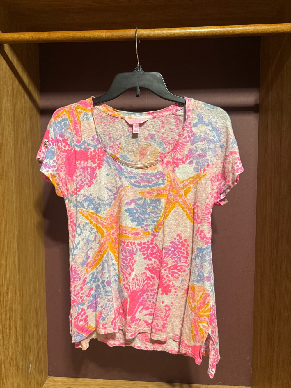 Lilly Pulitzer Inara Bohemian Beach 100% Linen Top Medium